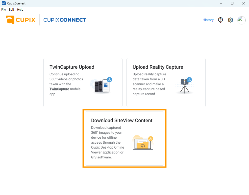 Download SiteView Content – CupixWorks Support Center